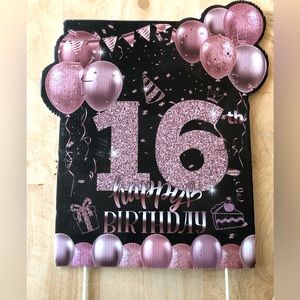 Happy Birthday Sweet 16 Yard Sign.